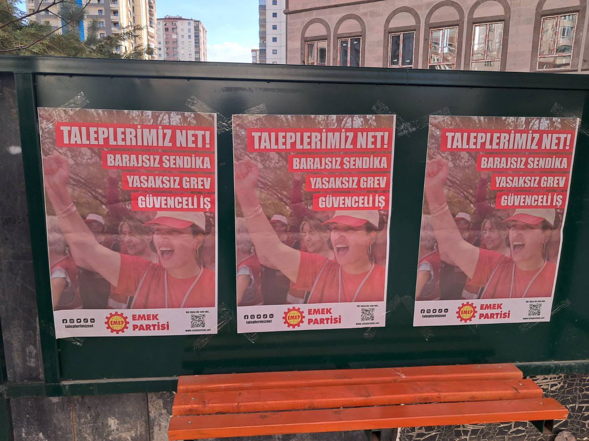 KayseriEmep's tweet image. 📢TALEPLERİMİZ NET! 

🔴BARAJSIZ SENDİKA,
🔴YASAKSIZ GREV,
🔴GÜVENCELİ İŞ!

#kayseri #EMEP