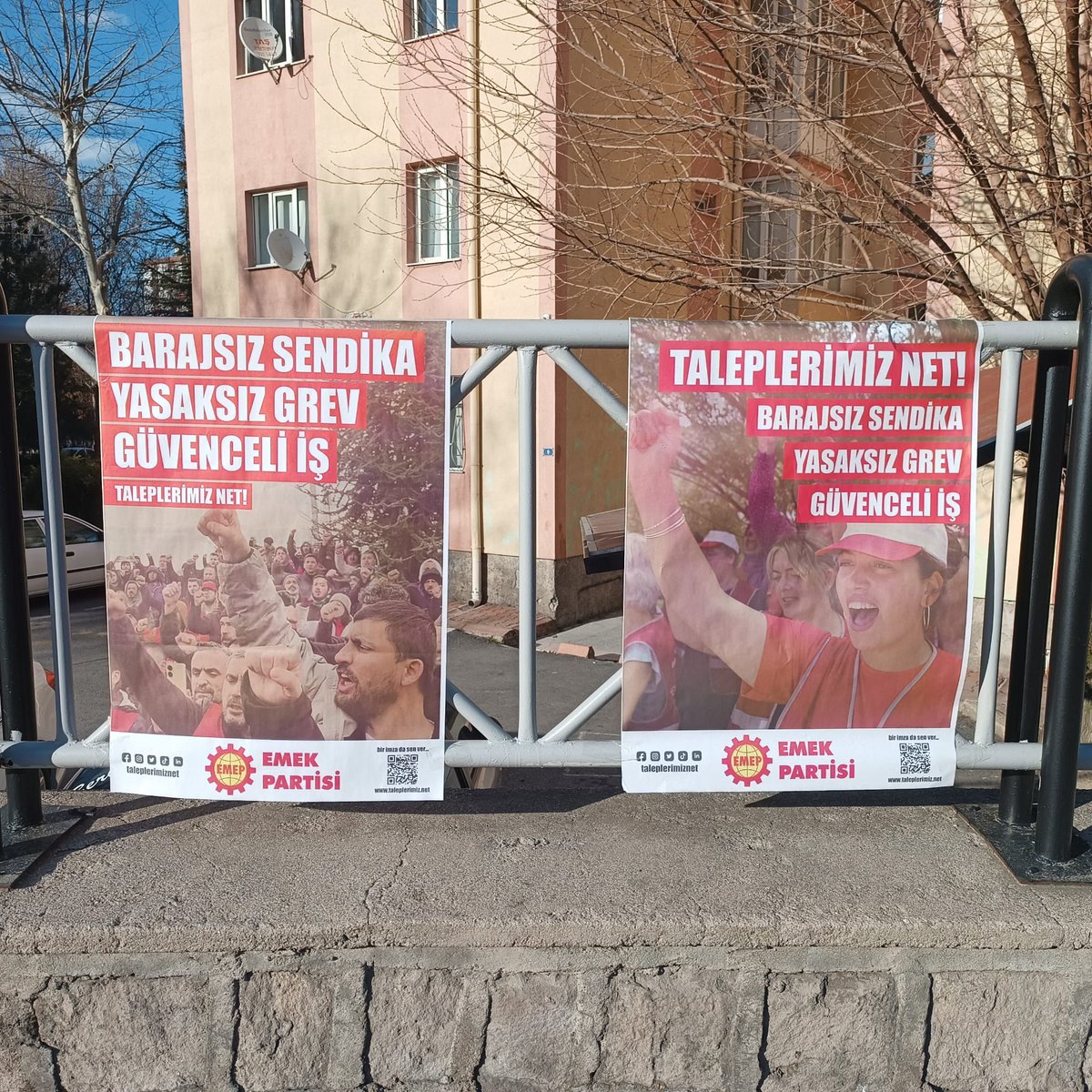 KayseriEmep's tweet image. 📢TALEPLERİMİZ NET! 

🔴BARAJSIZ SENDİKA,
🔴YASAKSIZ GREV,
🔴GÜVENCELİ İŞ!

#kayseri #EMEP