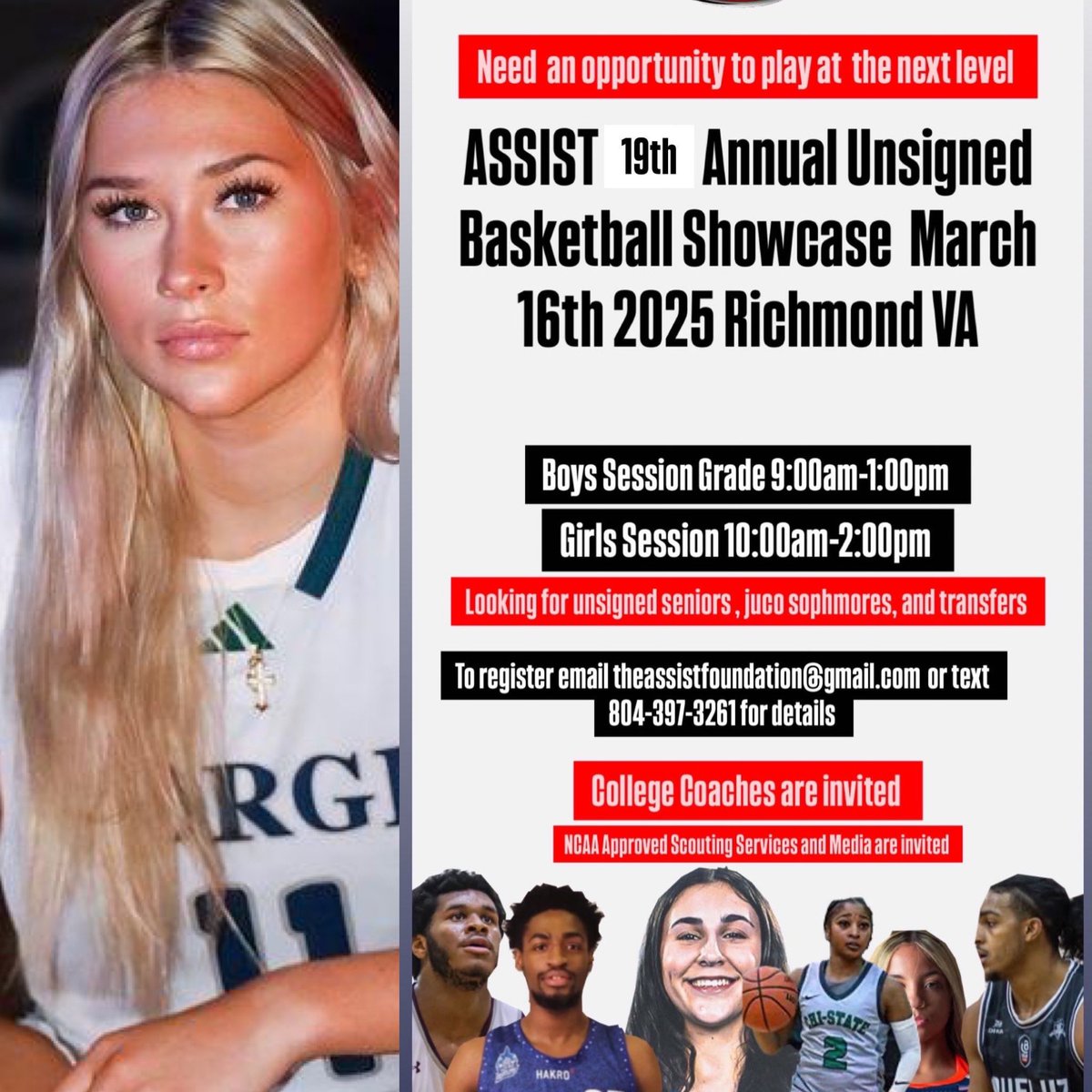 ASSIST2021 (@assist20212) on Twitter photo Marin Curtin 6'1 post Colonial Forge HS will be participating in the Assist 19th Annual Bring Your -A game Unsigned Senior Showcase March 16th 2025 Richmond Va #wlcfoundation #assist #unsigned <a href="/CoachQVA/">CoachQ</a> <a href="/PGHVirginia/">Prep Girls Hoops Virginia</a> <a href="/coachkent02/">#alwaysinthegym</a> <a href="/MMBR_CoachGBell/">Major Movez Basketball Review #MMBR</a> Marin Curtin 6'1 post Colonial Forge HS will be participating in the Assist 19th Annual Bring Your -A game Unsigned Senior Showcase March 16th 2025 Richmond Va #wlcfoundation #assist #unsigned <a href="/CoachQVA/">CoachQ</a> <a href="/PGHVirginia/">Prep Girls Hoops Virginia</a> <a href="/coachkent02/">#alwaysinthegym</a> <a href="/MMBR_CoachGBell/">Major Movez Basketball Review #MMBR</a>