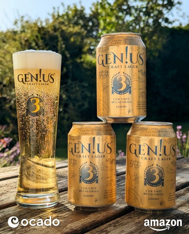 Put a spring in your step with Gen!us Craft Lager. Crisp, hoppy and refreshing, at 3% abv and 89 Kcal it's #SmartDrinking Buy online <a href="/AmazonUK/">Amazon.co.uk</a> <a href="/Ocado/">Ocado</a> &amp; geniusbrewing.com

#spring #midstrength #lightbeer #lowabv