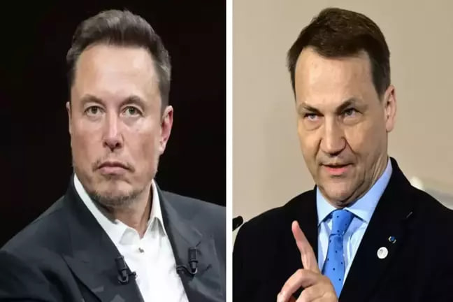 riyalfinans's tweet photo. ABD Başkanı Donald Trump'ın kıdemli danışmanı Elon Musk, "Sessiz ol, küçük adam" diyerek seslendiği Polonya Dışişleri Bakanı Radoslaw Sikorski'yi bir kez daha hedef aldı. Musk, Sikorski için, "Soros'un kuklası" ifadesini kullandı.

#DonaldTrump #ElonMusk #RadoslawSikorski https://t.co/ZfMMLtTPNw