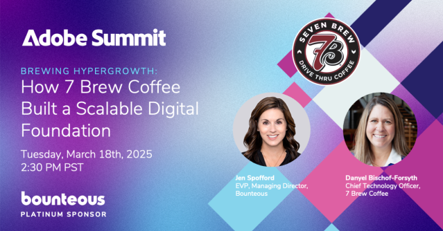krschwartz's tweet photo. Exciting news! Bounteous &amp; 7 Brew hit the stage at Adobe Summit on Mar 18! Learn how we use Adobe tools to transform the QSR space while maintaining brand authenticity and improving physical interactions. See you there! 🌟 #DigitalTransformation https://t.co/N7tAUtesJo https://t.co/0pHedayjsD