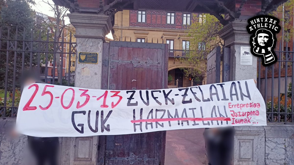 hintxakac's tweet image. 25-03-13 ZUEK ZELAIAN
GUK  ̶H̶A̶R̶M̶A̶I̶L̶A̶N̶ ̶ 

𝓔𝓻𝓻𝓮𝓹𝓻𝓮𝓼𝓲𝓸𝓪, 𝓳𝓪𝔃𝓪𝓻𝓹𝓮𝓷𝓪, 𝓲𝓼𝓾𝓷𝓪𝓴...

#ErrepresiorikEz
#EuropaLeagueGurea