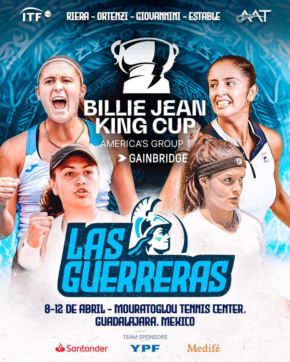 🎾Equipo argentino 🇦🇷 confirmado para buscar el ascenso en la Billie Jean King Cup.