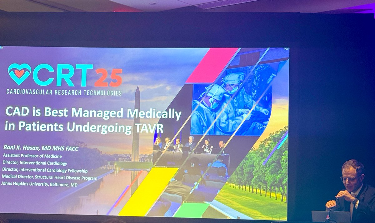 Kelechi Weze MD DrPH (@dr_weze) on Twitter photo Happening NOW… <a href="/hopkinsheart/">Johns Hopkins Cardiology</a> Interventional and Structural Cardiology fellowship PD, #RaniHasan presenting on medical management of CAD in patients undergoing TAVR. #CRT2025 Happening NOW… <a href="/hopkinsheart/">Johns Hopkins Cardiology</a> Interventional and Structural Cardiology fellowship PD, #RaniHasan presenting on medical management of CAD in patients undergoing TAVR. #CRT2025