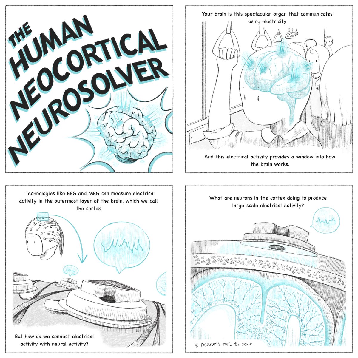 Want a high-level overview of how HNN works? Check out this short comic by our lab manager Joyce!  tinyurl.com/27xrksez 

#compneuro #sciart #comics