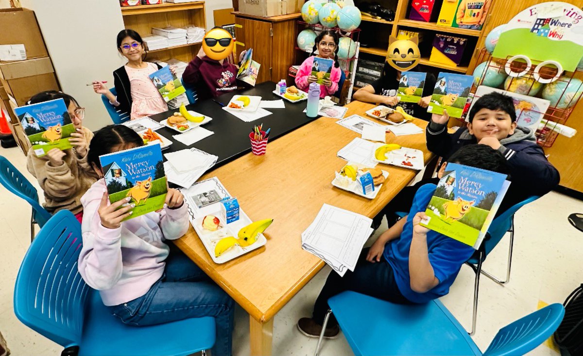 Volma Overton ECP Library (@voecp_library) on Twitter photo Welcome to the Bulldog Book Club! We meet during lunch to read & discuss Mercy Watson to the Rescue by the incomparable <a href="/KateDiCamillo/">Kate DiCamillo</a>. Itโs a hit - Mercy is impossible not to love! ๐ท๐๐๐ง @austinisd_libraries #katedicamillo #mercywatson #findyourstory #encuentratucuento Welcome to the Bulldog Book Club! We meet during lunch to read & discuss Mercy Watson to the Rescue by the incomparable <a href="/KateDiCamillo/">Kate DiCamillo</a>. Itโs a hit - Mercy is impossible not to love! ๐ท๐๐๐ง @austinisd_libraries #katedicamillo #mercywatson #findyourstory #encuentratucuento