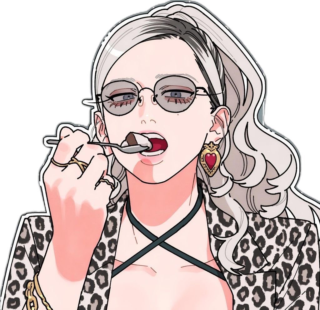 feasticide's tweet image. occasionally, she does like to dress up and treat herself to something nice, given the stress of her job. 

today she’s enjoying a little tirramisu! 

anyone want to join her?