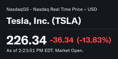 So, <a href="/elonmusk/">Elon Musk</a>, could you please share with your investors what you accomplished for $TSLA over the last week? 😅