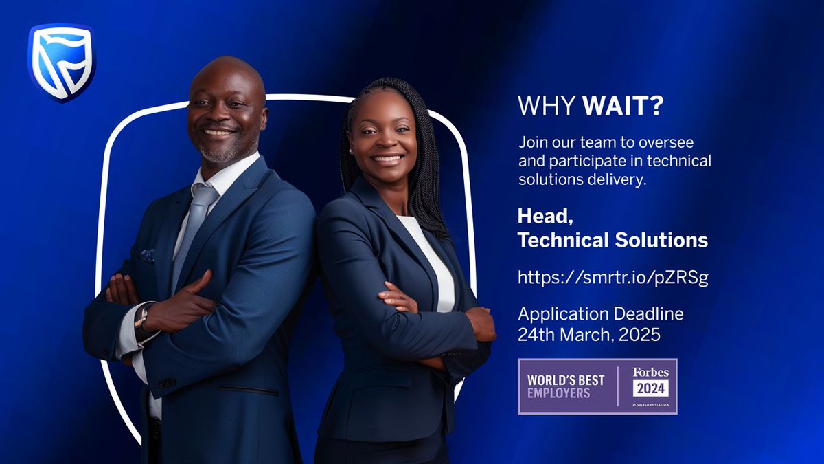 StanbicBankGH's tweet photo. Elevate Innovation. Join our team to explore groundbreaking technical solutions in banking.
Apply now: https://t.co/1JUdMwuw0I

#WhyWait #IgniteWithStanbic https://t.co/yC0fC2n86k