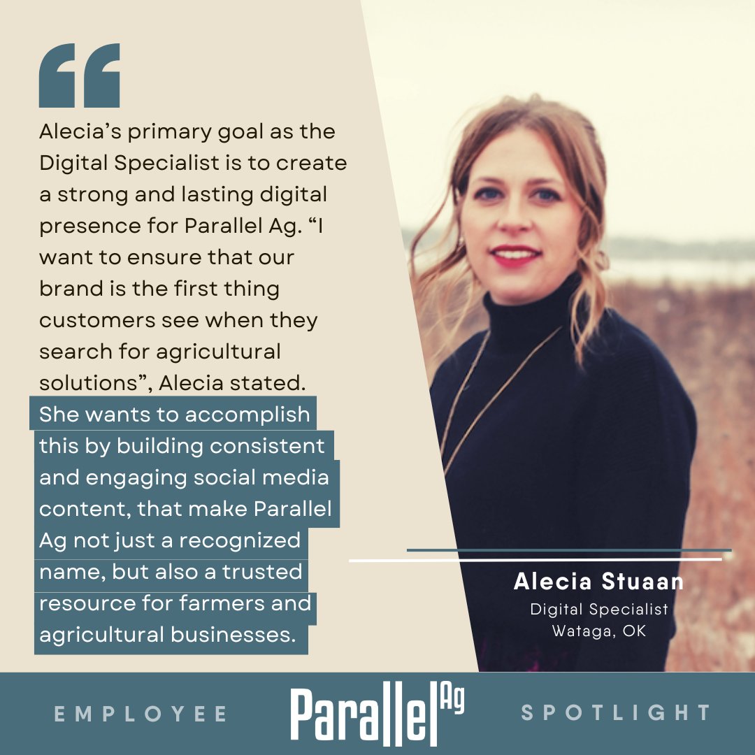 Parallel Ag (@parallelag1) on Twitter photo Alecia is our Digital Specialist, working to make Parallel Ag farmersโ #1 trusted resource: โ๐ฐ ๐๐๐๐ ๐๐๐ ๐๐๐๐๐
๐๐ ๐๐ ๐๐๐ ๐๐๐๐๐ ๐๐๐๐๐ ๐๐๐๐๐๐๐๐๐ ๐๐๐.โ Sheโs also a baker, firefighter, and mom to four wild & wonderful girls!
#PeopleOfParallel Alecia is our Digital Specialist, working to make Parallel Ag farmersโ #1 trusted resource: โ๐ฐ ๐๐๐๐ ๐๐๐ ๐๐๐๐๐
๐๐ ๐๐ ๐๐๐ ๐๐๐๐๐ ๐๐๐๐๐ ๐๐๐๐๐๐๐๐๐ ๐๐๐.โ Sheโs also a baker, firefighter, and mom to four wild & wonderful girls!
#PeopleOfParallel