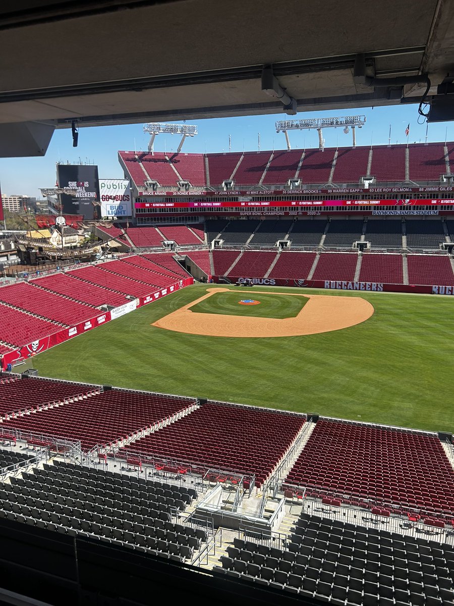 AshleyIn_FL's tweet photo. Apparently my photos went viral when I posted from @RJStadium with the @TheSavBananas field in the background. I took these from the “She Is Football” event.

Who’s going to see the 🍌’s in Tampa this weekend? 
#tampa #savannabananas #baseball #florida @barstoolsports https://t.co/h0J29OqWmA