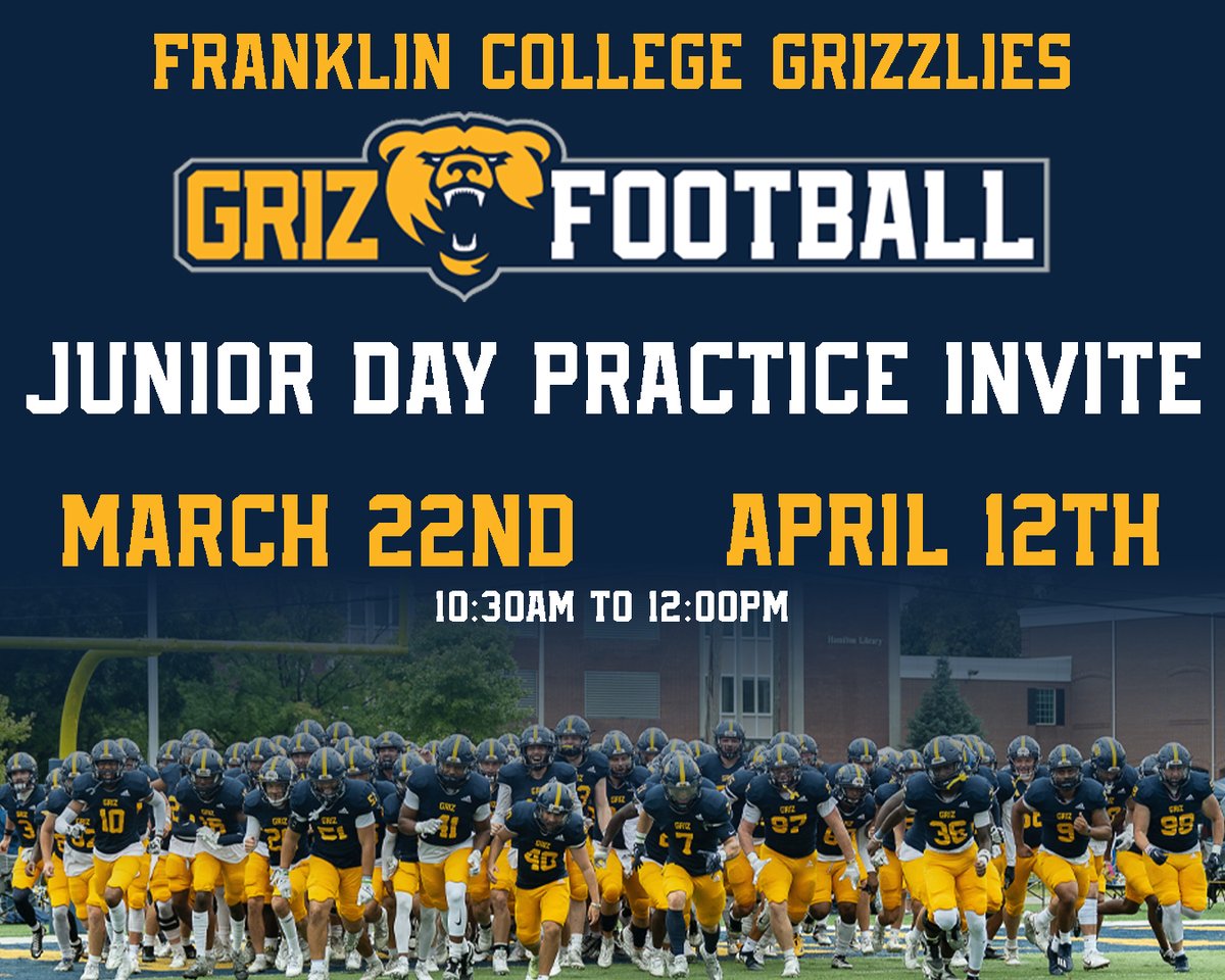 FCGrizFootball's tweet photo. Attention Class of 2026! We would love to invite you all to come for a spring practice this year! Sign up through this link: https://t.co/4YgyTRkdfx https://t.co/hNvQ7aXNsk