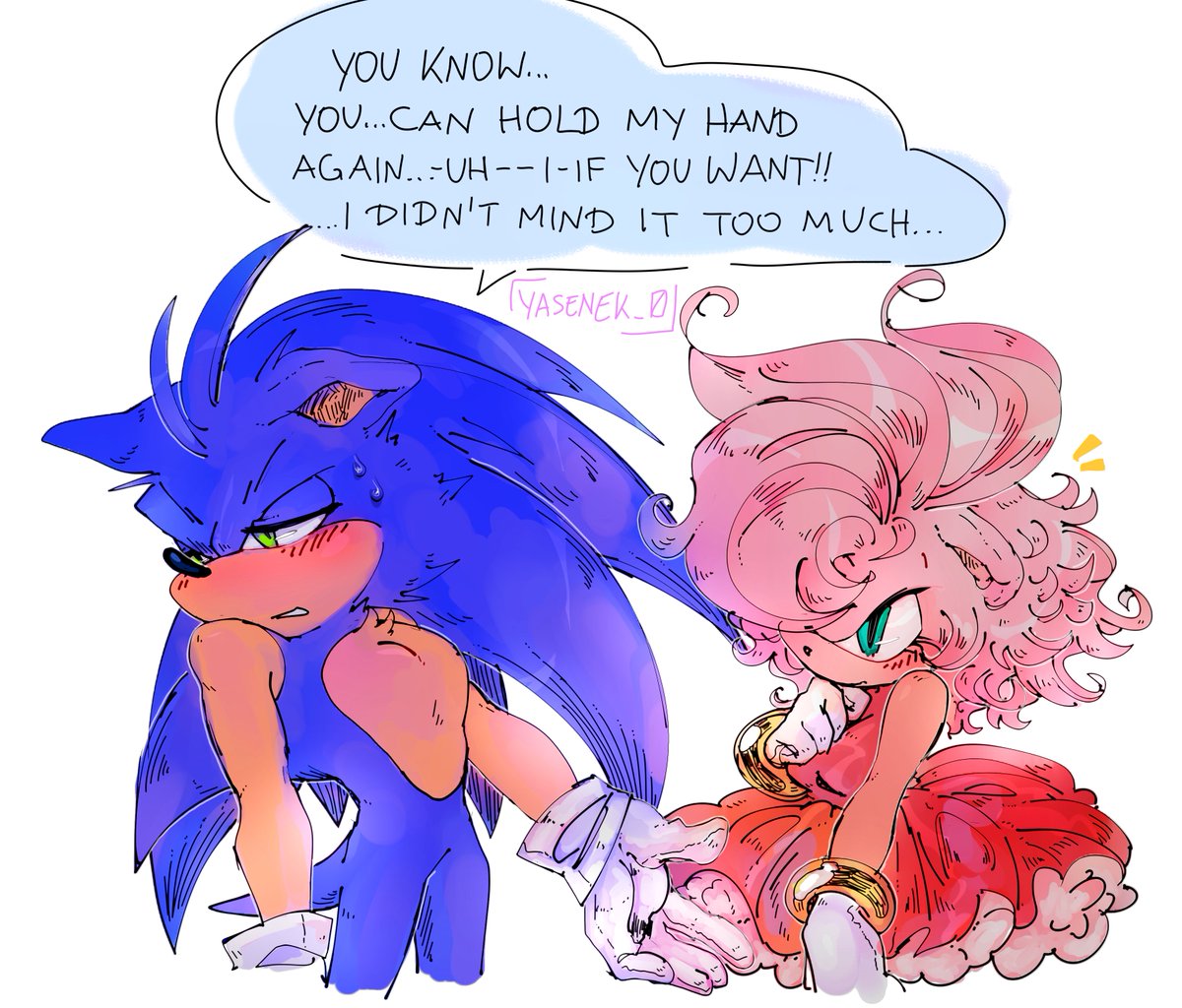 warm up thing #sonamy #SonicTheHedgehog #amyrose