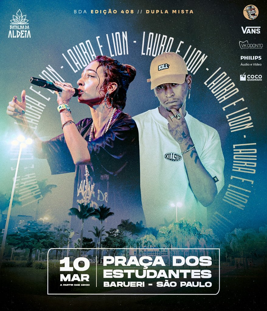 batalhadaldeia's tweet photo. LAURA E LION CONFIRMADOS!
Braba do underground que ja brilhou muito na batalha das Venenosas, Laura tá de volta pra conquistar essa edição! E Lion que sempre destrói com construções e flows únicos, chegará mais afiado do que nunca na disputa!
#bd408 https://t.co/qdiGz1DGJj
