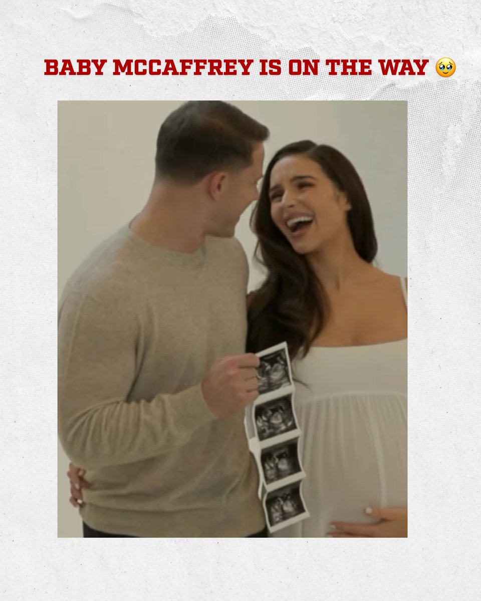 49ers's tweet photo. Congrats Christian &amp; Olivia 🙌 https://t.co/nvH7A62yew