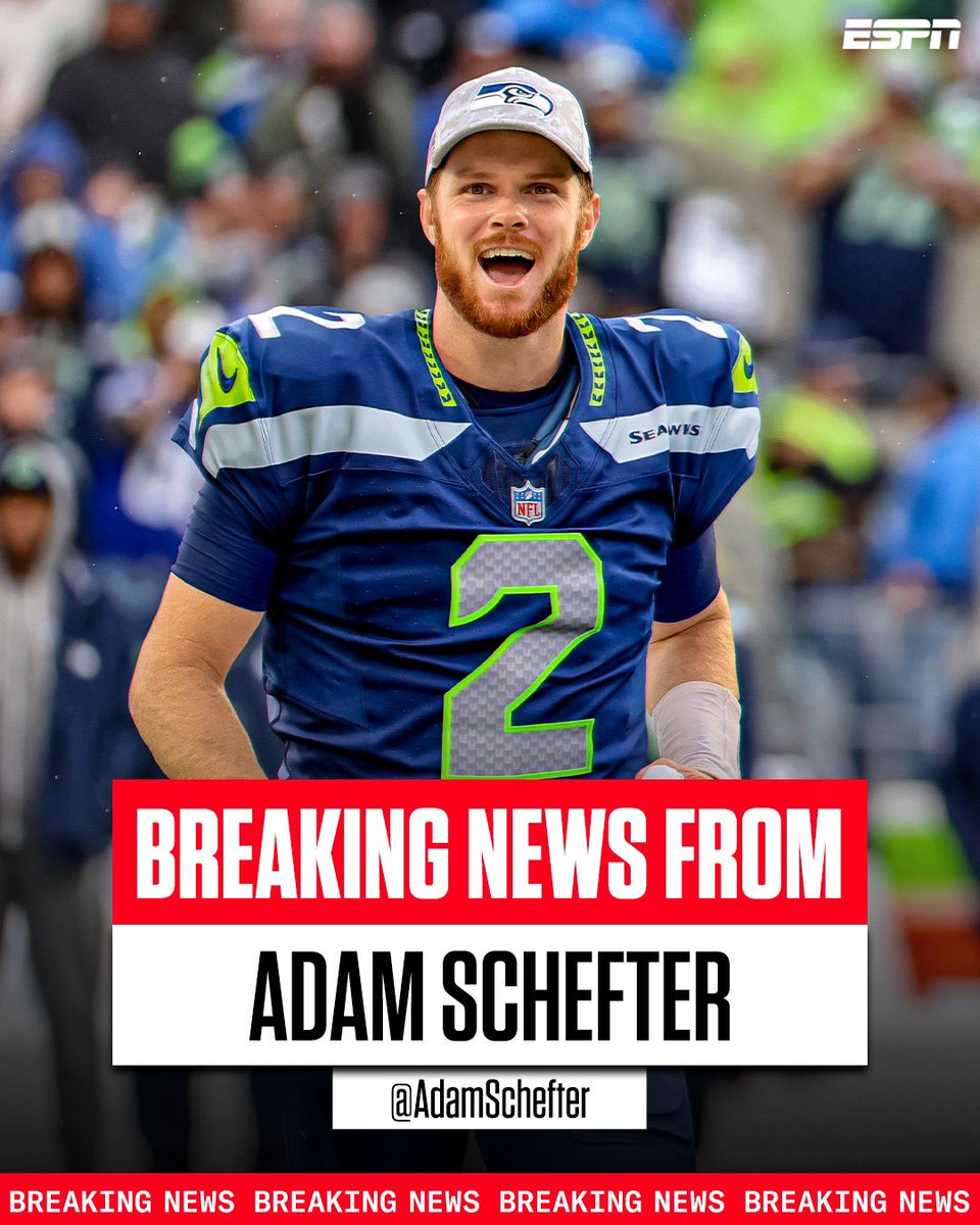 ESPN sources: Former Vikings QB Sam Darnold reached agreement today on a three-year, $110.5 million contract including $55 million guaranteed with the Seattle Seahakws. Seattle has its successor to Geno Smith.