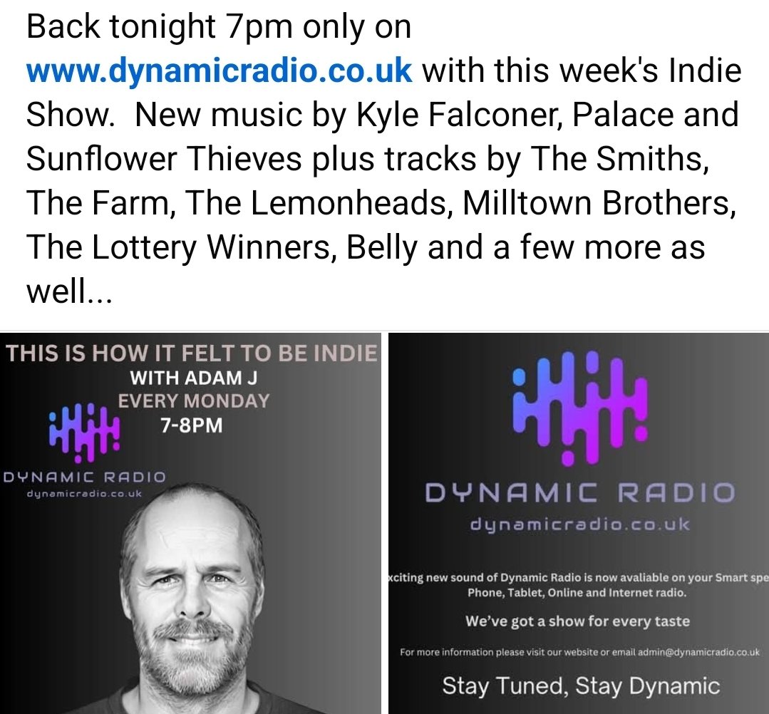 Howcaniapply (@howcaniapply) on Twitter photo Back tonight at 7pm only on dynamicradio.co.uk with this week's Indie Show. Tracks from <a href="/KyleFrancisFalc/">Kyle Falconer</a> ,<a href="/WeArePalace/">Palace</a> , <a href="/sunthievesmusic/">sunflower thieves</a> and <a href="/milltownbros/">milltown brothers 🍏</a> plus loads more as well..... Back tonight at 7pm only on dynamicradio.co.uk with this week's Indie Show. Tracks from <a href="/KyleFrancisFalc/">Kyle Falconer</a> ,<a href="/WeArePalace/">Palace</a> , <a href="/sunthievesmusic/">sunflower thieves</a> and <a href="/milltownbros/">milltown brothers 🍏</a> plus loads more as well.....