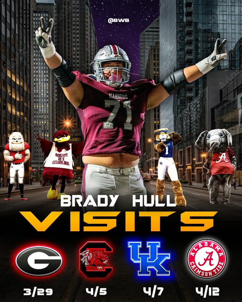 Spring Visits locked in! <a href="/coachtaburns/">Travis Burns</a> <a href="/SSearels/">Stacy Searels</a> <a href="/coachKub_70/">Edmund Kugbila</a> <a href="/SamSerbay/">Serbay</a> <a href="/CoachTeasley/">Lonnie Teasley</a> <a href="/CoachG_Adkins/">Greg Adkins</a> <a href="/vincemarrow/">CoachMarrow</a> <a href="/FBCoachWolf/">Eric Wolford</a> <a href="/Coach_PaulRod/">Paul Rodriguez</a> <a href="/CoachCKap/">Chris Kapilovic</a> <a href="/CoachB53/">Kirk Barron</a> <a href="/adamgorney/">Adam Gorney</a> <a href="/SWiltfong_/">Steve Wiltfong</a> <a href="/GregSmithRivals/">Greg Smith</a> <a href="/ChadSimmons_/">ChadSimmons</a> <a href="/AllenTrieu/">Allen Trieu</a>
