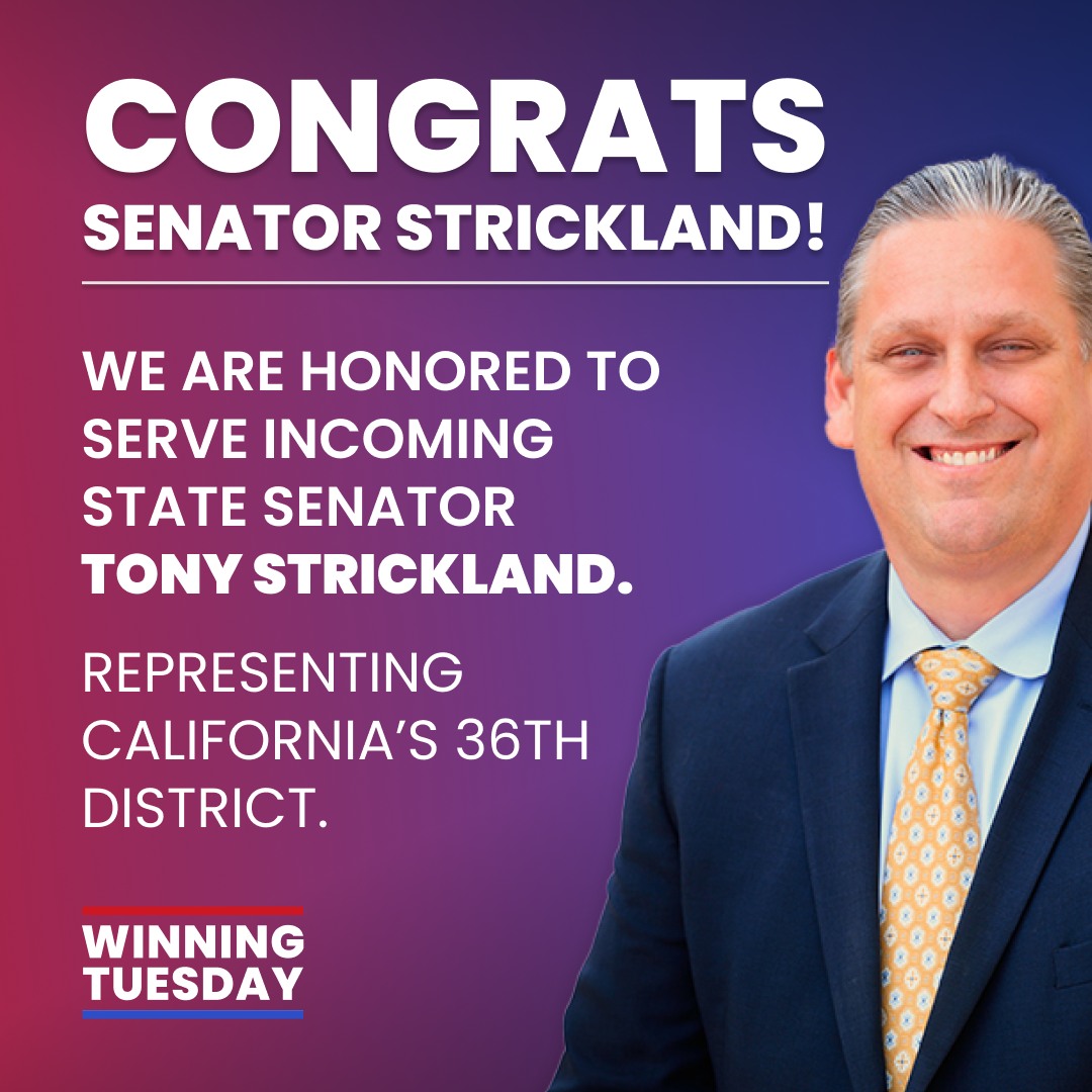 🚀 SENATOR Tony Strickland is being sworn in today.
This is a huge win in a competitive district and we’re proud that Winning Tuesday and Get Out The Lists led Tony’s digital fundraising.
Today, we celebrate the decisive victory of another tough, pragmatic, conservative fighter.