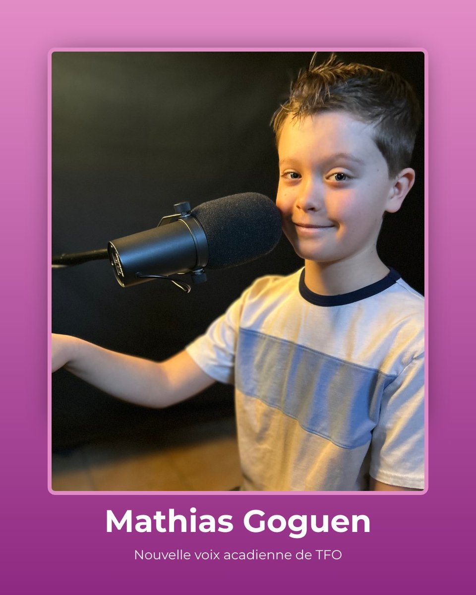 🎙️ TFO est fière de donner de la voix aux jeunes Acadiens du NB! 🎬 Mathias Goguen, artiste aux multiples talents : Acteur, interprète, musicien… et maintenant voix de TFO! 🎶