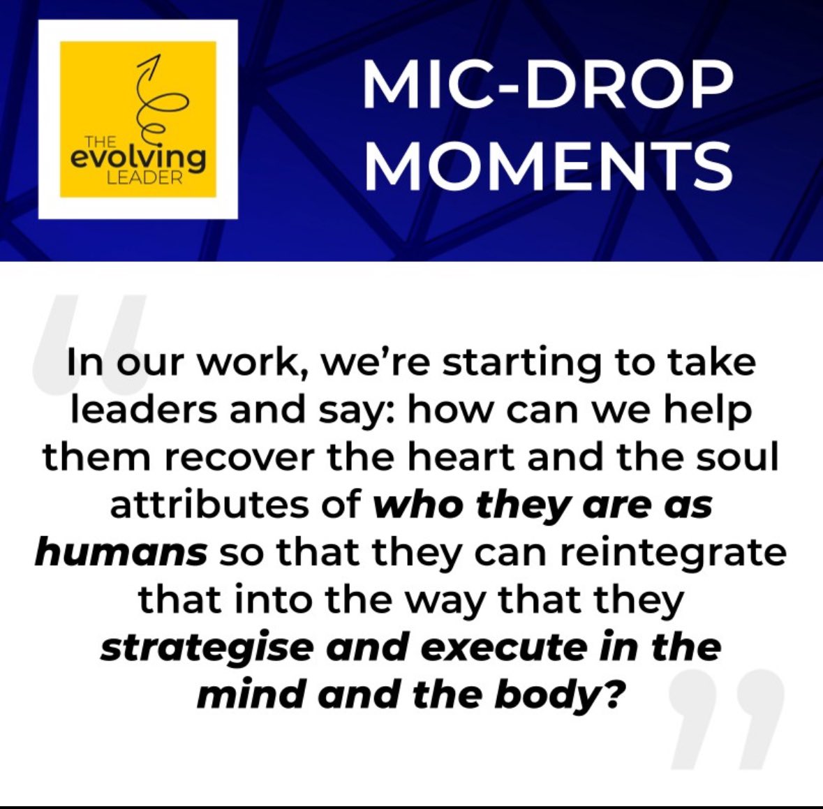 The Evolving Leader Podcast tweet media