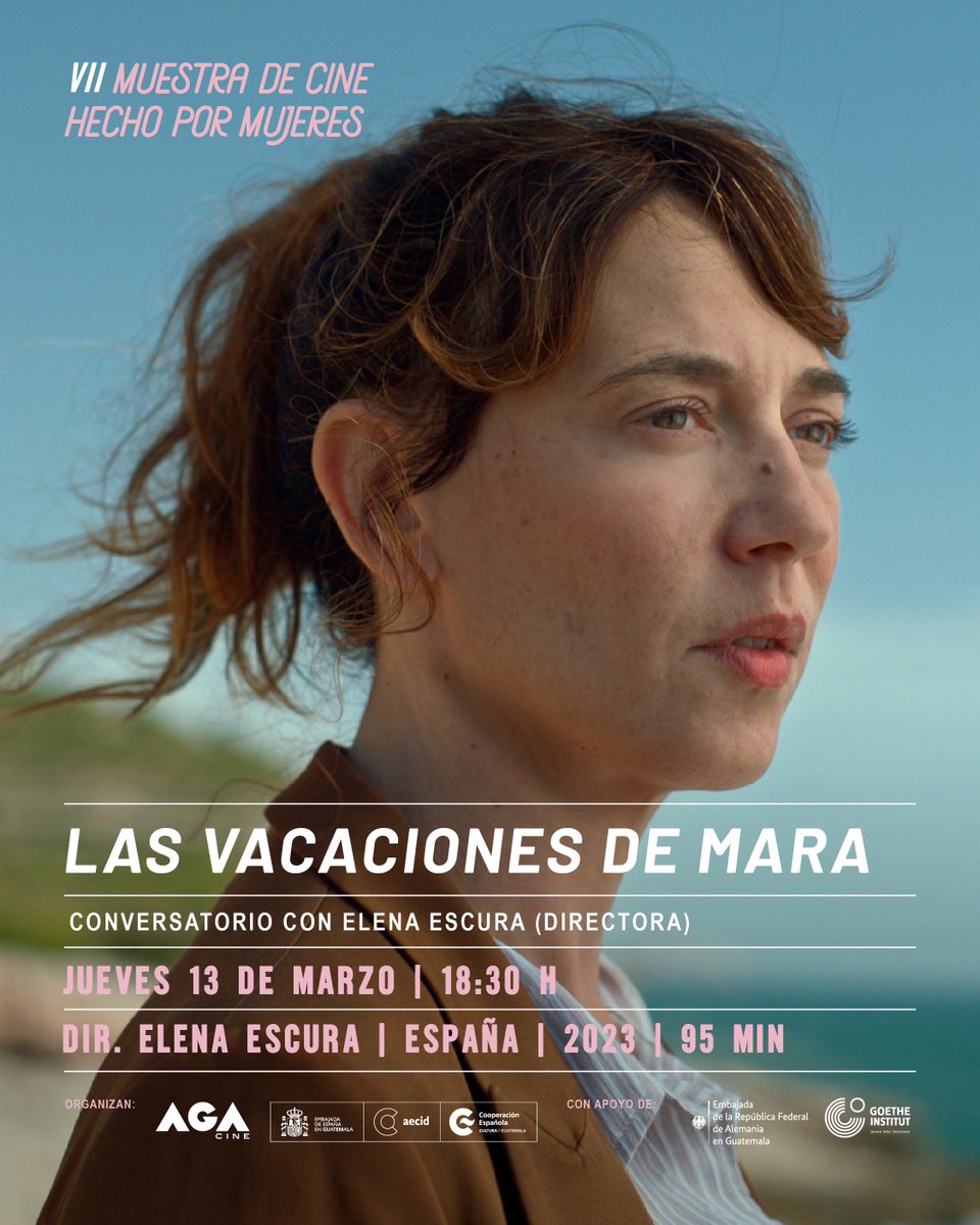#CINE | 🗓️ El jueves 13 es la segunda fecha de la MCHPM🎬🙋🏻‍♀️y veremos la película "Las vacaciones de Mara" de #ElenaEscura 🇪🇸, con quien también conversaremos al finalizar la proyección.
🎟️ Entradas gratuitas en linktr.ee/cceguatemala

Organizamos con <a href="/agacine_gt/">AGACINE</a>
<a href="/EmbajadaEspGTA/">Embajada de España en Guatemala</a>