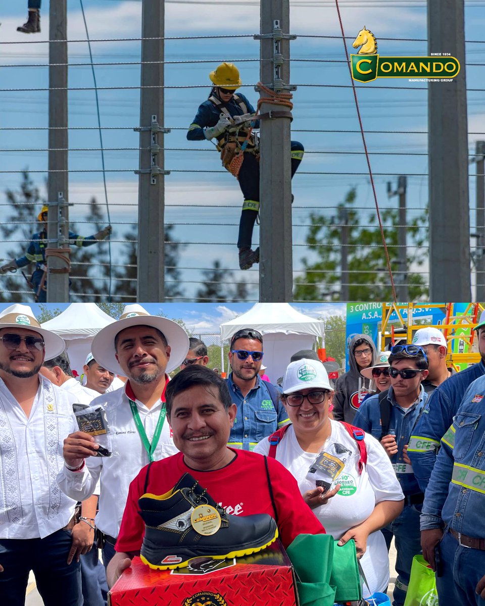 CalzadoComando's tweet photo. 10º Torneo Nacional de Personal de Campo 2025 de la CFE ⚡

Tuvimos la oportunidad de ser parte de este gran evento, donde compartimos más sobre nuestros modelos y nos conectamos con profesionales apasionados por su trabajo.

#CFE #comandoenaccion #botacomando https://t.co/cqMDBNPq2G
