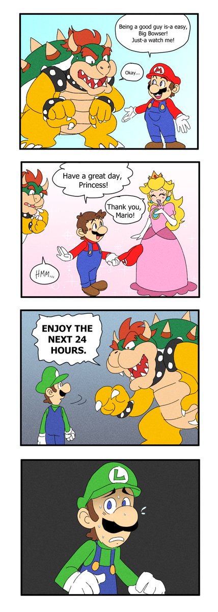 Mario teaches Bowser how to be a good guy on #MAR10Day