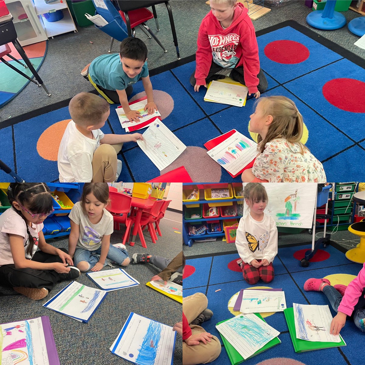 KW Wonder Kids- Each child chose a piece of their writing that they thought was their best. They shared why they chose their writing and explained how it is high quality. Peers gave glows and grows. #eyestoneiswheretheHEARTis