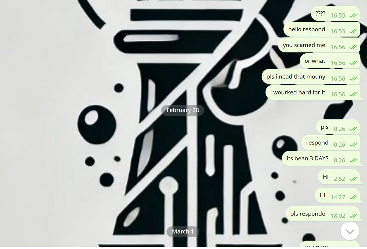 EXT432's tweet photo. 🚨 SCAM WARNING 🚨

This scammer stole $220 USDT from me by pretending to offer an FMI removal service. After I sent the payment, they stopped responding.

⚠️ DO NOT TRUST THEM! ⚠️
🔴 Scammer’s Wallet Address: TVGHxPD3ccdcMphPWE5HqFb93zXRqbj6yD          Share this to warn others. https://t.co/eMoIcCRm3g