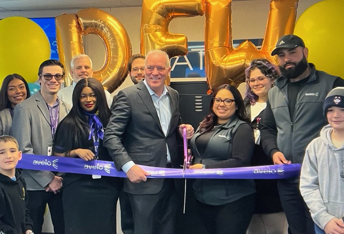 Tweed New Haven Airport (@flytweed) on Twitter photo Last week, we celebrated #HVN’s inaugural flight to <a href="/DFWAirport/">DFW Airport</a> on <a href="/AveloAir/">Avelo Airlines</a>!
Mondays and Fridays from New Haven to the heart of Texas ✈️ Last week, we celebrated #HVN’s inaugural flight to <a href="/DFWAirport/">DFW Airport</a> on <a href="/AveloAir/">Avelo Airlines</a>!
Mondays and Fridays from New Haven to the heart of Texas ✈️