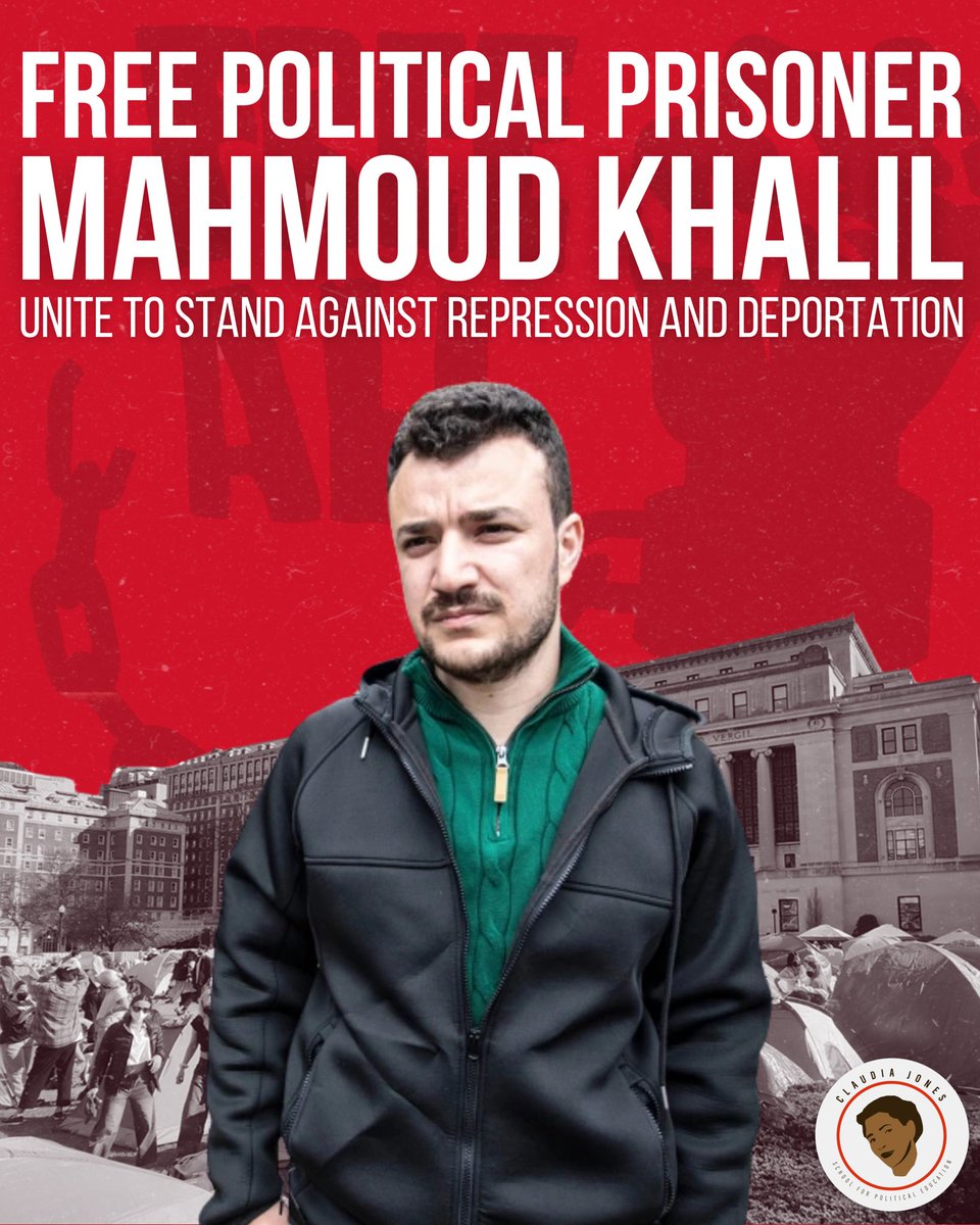 FREE POLITICAL PRISONER MAHMOUD KHALIL!

Last weekend, Palestinian American organizer Mahmoud Khalil was abducted by ICE and disappeared. We must mobilize and unite all progressive forces to secure Mahmoud Khalil’s immediate release and stop this McCarthy style repression!