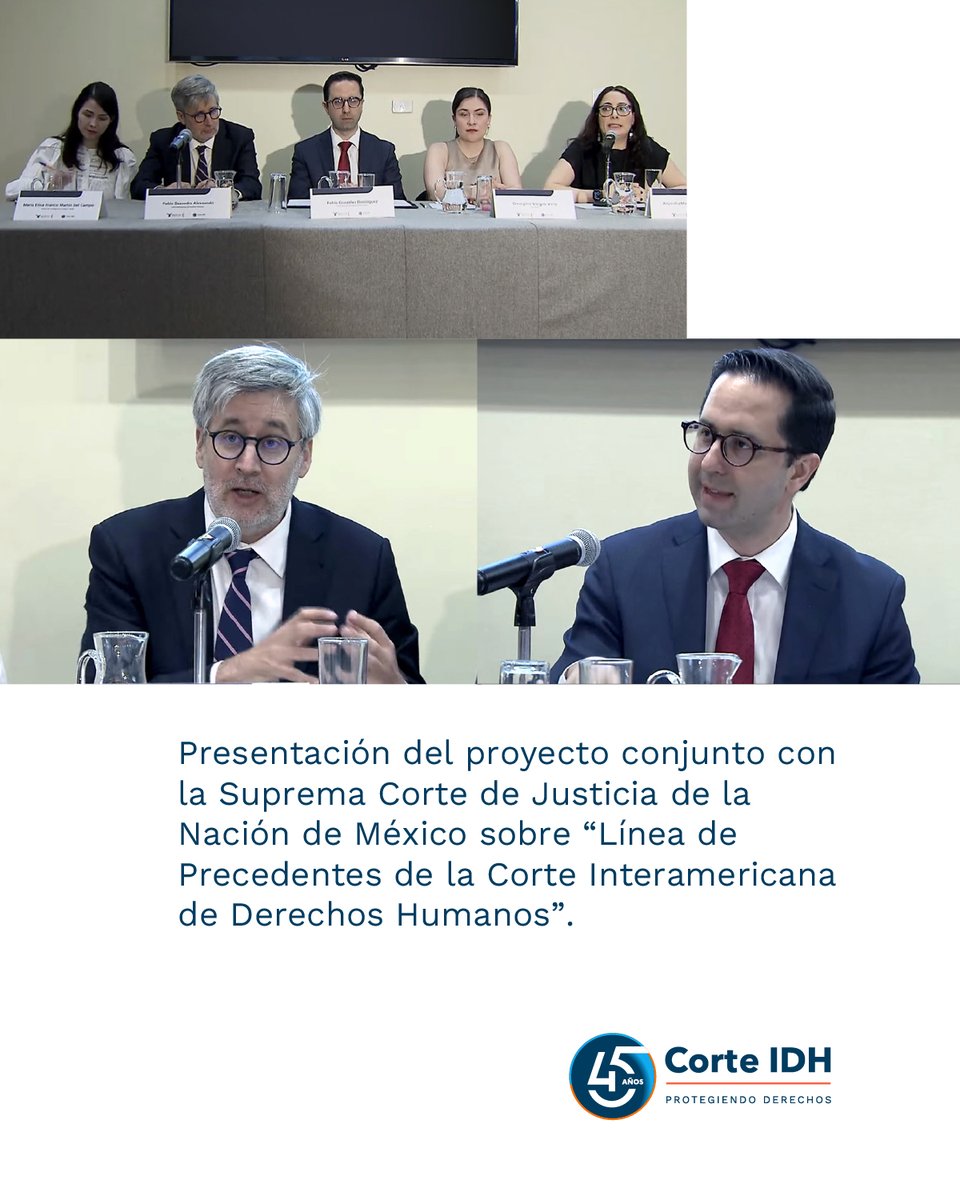 Hoy se presentó el proyecto conjunto entre la Suprema Corte de Justicia de la Nación de México y la Corte IDH sobre “Línea de Precedentes de la Corte Interamericana de Derechos Humanos”. Participaron el Secretario Pablo Saavedra Alessandri y el Director Jurídico, Pablo González.