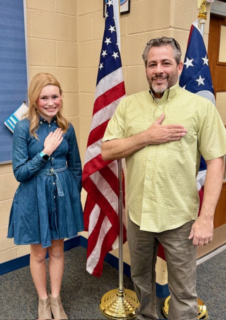 KenstonBOE's tweet photo. We appreciate @KenstonKHS eighth grade student Thea Ness for leading the Pledge of Allegiance, at the March 10, 2025 Board of Education Meeting. #KenstonSchools #KenstonPositivelyInspiring https://t.co/2o4iobwohk