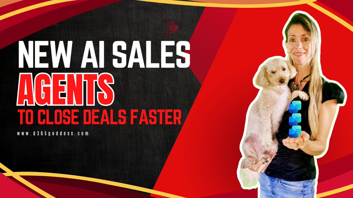 💡💡Have you heard about Microsoft's 3 new #AI #Agents 🤖for #Sales in #M365Copilot (and 1 inside #D365 Sales)? 🧠Learn all about what do they do and how they work in my latest video and article:

📺youtu.be/2vlQK-gWU-0
✍️d365goddess.com/new-ai-agents-…

#SalesAgents #SalesEnablement