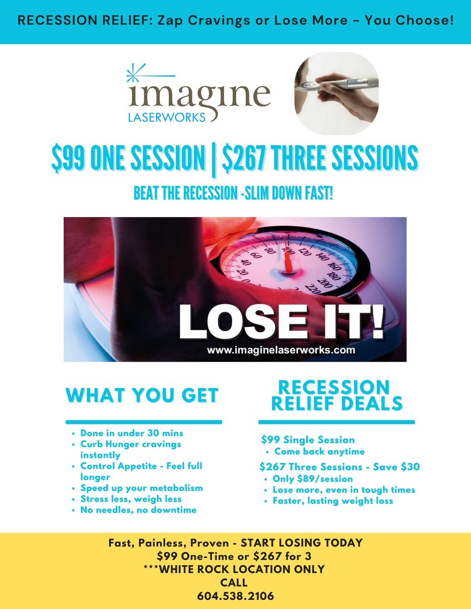 ImagineLWorks's tweet photo. #weightloss #sugaraddiction #whiterockbc #surreyBc #richmondbc #deltabc #langleybc #wellness #healing #holistic #laseracupuncture #Imaginelaserworks #special #therapy #cloverdalebc
#poco https://t.co/FMcek3PEB0