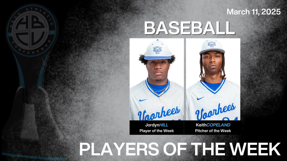 HBCU Athletic Conference (@hbcuac) on Twitter photo <a href="/VoorheesBSB/">Voorhees University Baseball</a> ' Hill, Copeland claim Week 6 HBCUAC Baseball Weekly Honors
hbcuac.org/sports/bsb/202… <a href="/VoorheesBSB/">Voorhees University Baseball</a> ' Hill, Copeland claim Week 6 HBCUAC Baseball Weekly Honors
hbcuac.org/sports/bsb/202…