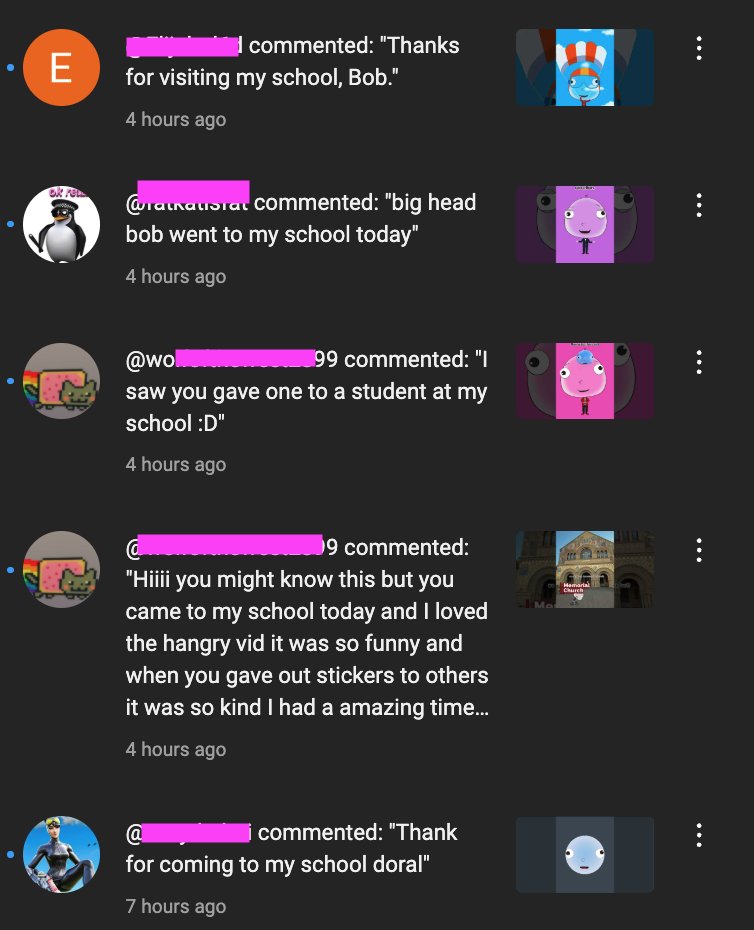 BIGHEADBOB's tweet image. Heartwarming reactions from students at our LIVE school visit in Vegas! Check out their adorable responses on our YouTube videos! 

#BigHeadBob #MentalHealthMatters #SchoolVisits