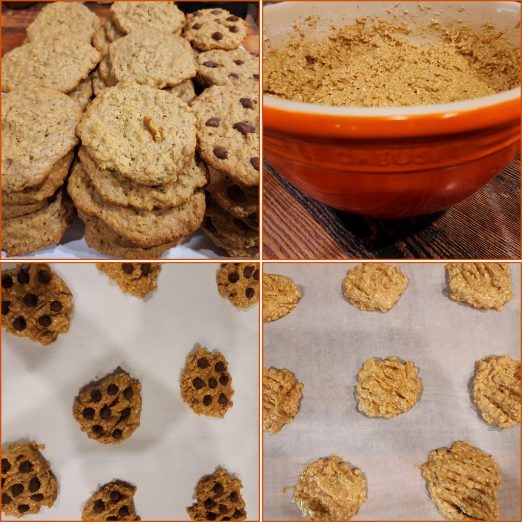Chewy oatmeal peanutbutter and chewy chocolate chips cookies 🍪 
#GirlGottaEat #TexasHomeBaking #Foodie #WelcomeHomeSon