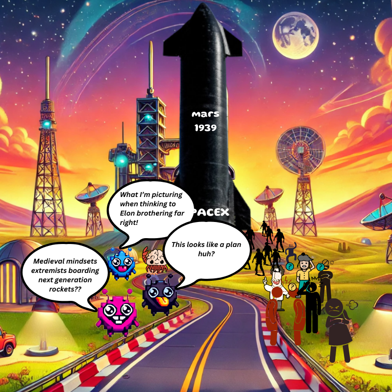 NanohmCoin's tweet photo. 🚀 Mars 1939? Looks like someone took "going backwards" way too seriously.

👀 If you let extremists board advanced rockets, don’t be surprised when they try to land us back in the Stone Age.

💡 At Nanohms, we believe in progress, innovation, and a future built on science, not fear-mongering. The only thing we want launching into space is brilliant minds and bold ideas (not outdated ideologies).

Keep dreaming, keep building, and let's make sure the future is driven by logic, not lunacy.

#Nanohms #FutureIsNow #InnovationOverExtremism #RocketScienceNotStoneAge 🚀✨