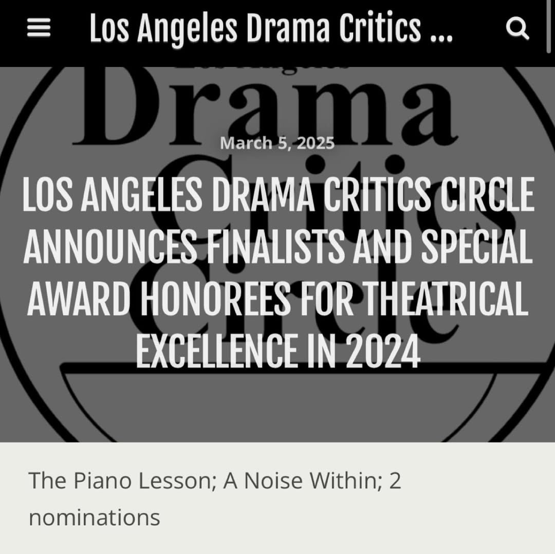 The LADCC 2024 nominations are in! I’m thrilled to see The Piano Lesson nominated for the McCullough Award for Best Revival and for Music &amp; Lyrics. Immensely honored to be part of this project! 🙏🏾