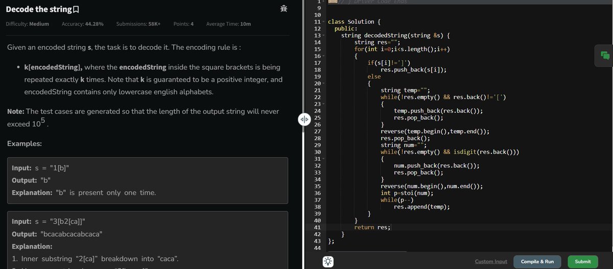 mansinavodiyula's tweet photo. DAY 107 :     
 ✅Problem revisited : Decode the string    
 ✅ GFG_POTD : Edit Distance
#gfg160 #geekstreak2025 #womenintech
@geeksforgeeks https://t.co/0MILOymNAz
