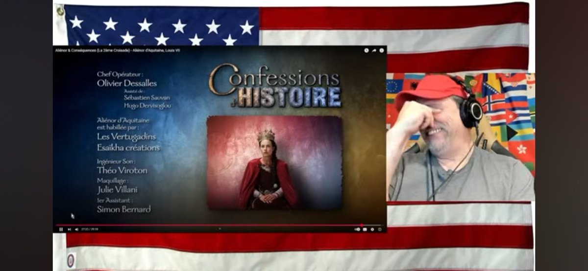 Quelle surprise : je découvre un react anglophone à l'épisode sur Aliénor ! 😂
La chaîne c'est "Watching the world with D", et on dirait que ça lui a plu. Merci à celui qui a fait la suggestion !
youtu.be/PyJCYNs4OfY?si…