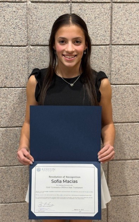 KenstonBOE's tweet photo. We commend @KenstonKHS 10th grade student Sofia Macias who won All Around in the Girl Gymnastics OHSAA State Meet. #KenstonSchools #KenstonPositivelyInspiring https://t.co/LVjrdr8aL1