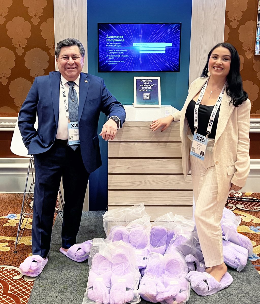 DocMagicTech's tweet image. Our Ron Carillo and Jennifer Menchaca are in the comfort zone at ICE Experience 2025. If you’re here, be sure to stop by Kiosk #20 to chat about taking your loan process digital. While you&apos;re here, get yourself a pair of bunny slippers!
#ICEExperience2025 #DocMagic #MortgageTech