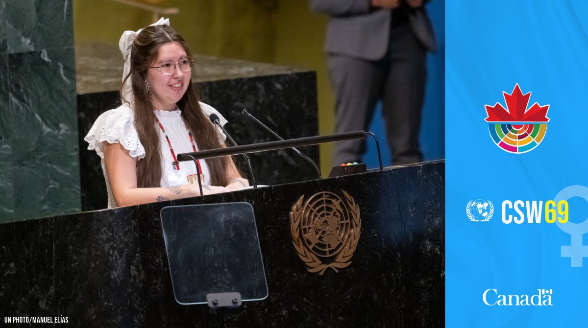 Powerful words from Loretta Jeff-Combs, Tsilhqot'in from Tlesqox First Nations: “I stand here as proof of when we uplift Indigenous women, we create a better future for all.”
