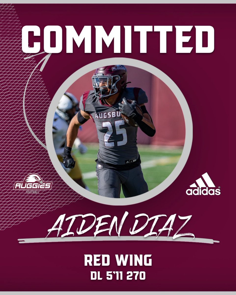 Blessed to announce my commitment to <a href="/Augsburg_FB/">Augsburg Football</a> to continue my academic and athletic career. Thank you <a href="/Coach_JRogers/">Jeff Rogers</a> for this opportunity!

<a href="/DerrinLamker/">Derrin Lamker</a> <a href="/WilkieCoach/">Coach Wilkie</a> <a href="/johnson_fallah/">Johnson Fallah</a> <a href="/Coach_Winford/">Coach Winford</a> <a href="/AugsburgU/">Augsburg University</a> <a href="/RedWingFB/">Red Wing Wingers Football</a> <a href="/PrepRedzoneMN/">Prep Redzone Minnesota</a>