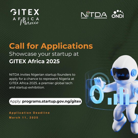AramideOyekunle's tweet photo. NITDA Dubai World Trade Centre Call for Nigerian Startups 2025

Country: Dubai, UAE🇦🇪
Category: Competitions | Training
Eligible: Nigeria
Benefits:
✅Full Sponsorship to Dubai
✅Networking
✅Global Businesses

Deadline: March 11, 2025

Don't miss this chance to take your startup to the next level! Apply now and get ready to shine in Dubai!

Apply Here: https://t.co/dy4hWvHNIv