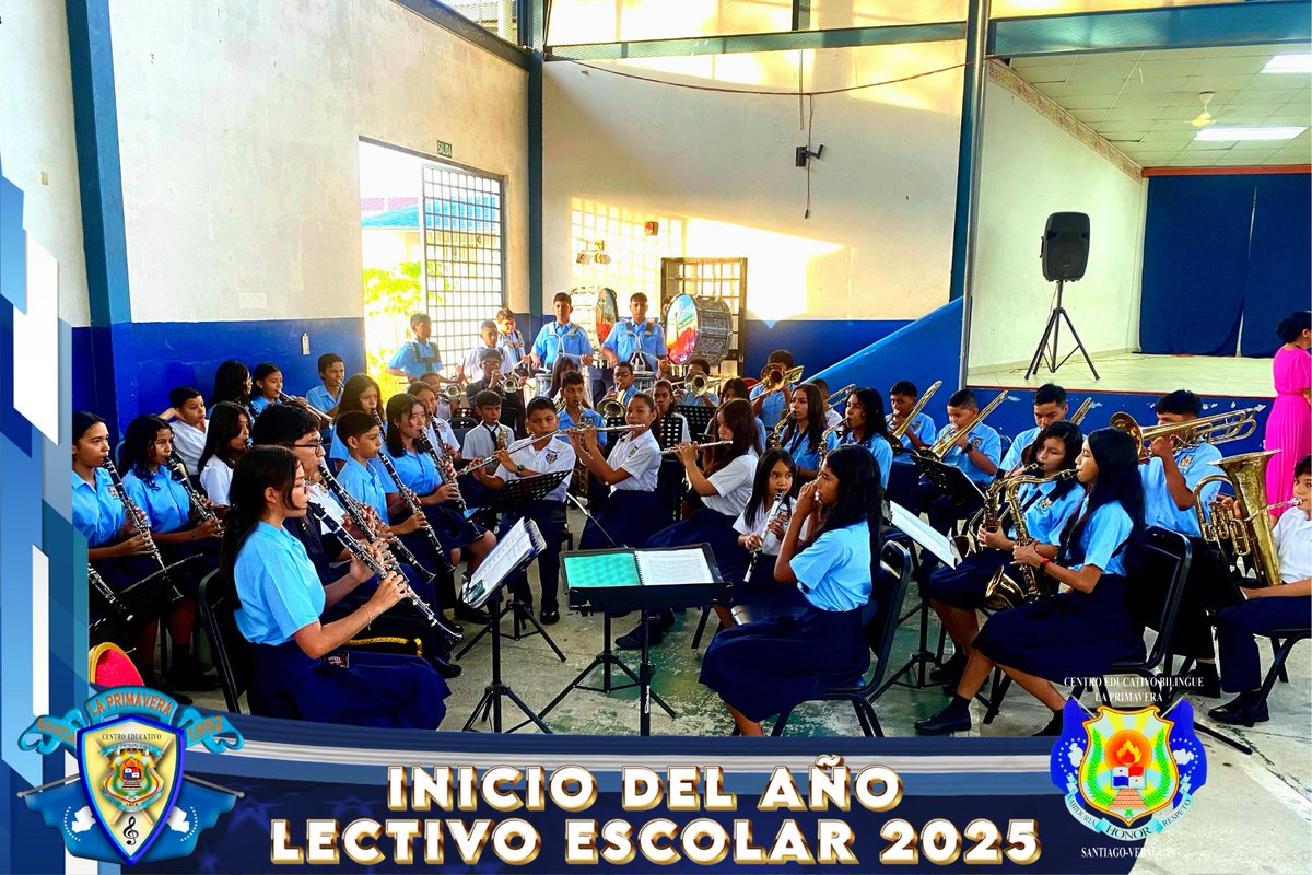 🏫 ¡Iniciamos el Año Escolar 2025 con energía, Para el <a href="/ceblaprimavera/">Centro Educativo Bilingüe La Primavera</a> les  da la bienvenida. <a href="/Bamuslap_/">Banda de Música La Primavera - Panamá</a> este año es de preparación rumbo al Desfile de Macy’s 2025 🇺🇸🗽. Cada ensayo y esfuerzo nos acerca más a esa meta. Feliz Inicio del Año Escolar 2025.
<a href="/MeducaPma/">Ministerio de Educación de Panamá</a> <a href="/lucymolinarj/">lucy molinar</a>